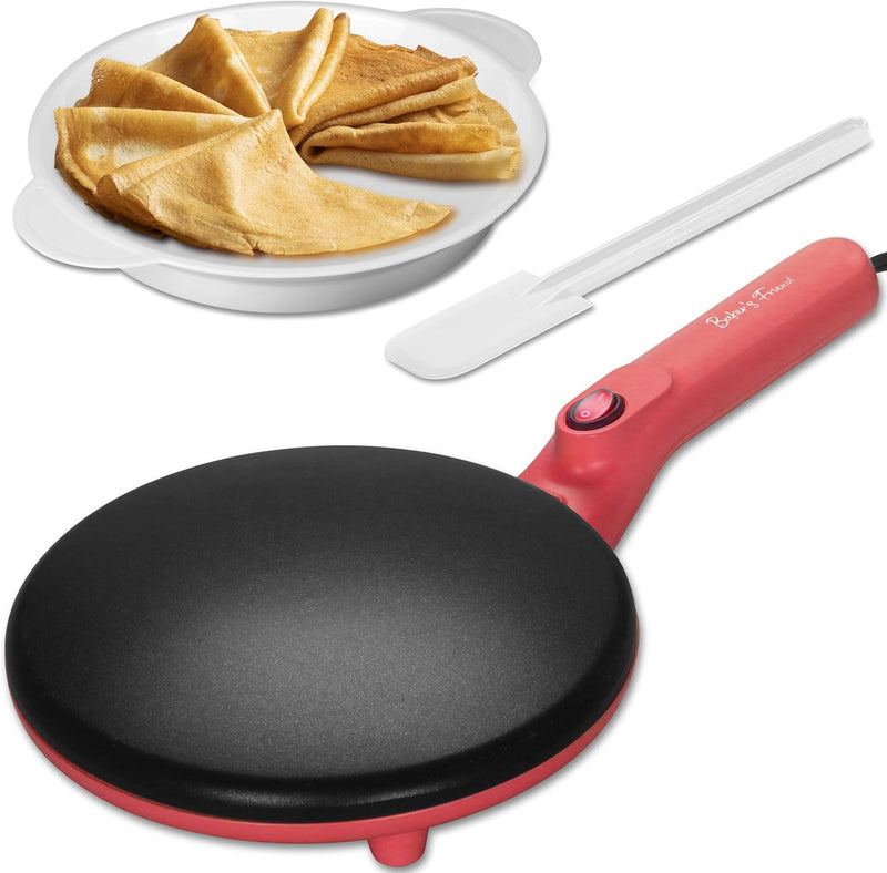 Electric Crepe Maker Machine – 20CM Non-Stick Pancake & Crepe Maker (800W)